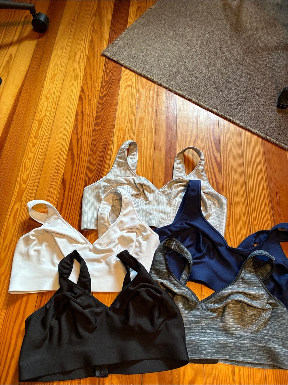 Jockey Bralette Pack - White, Black, Navy, Heather Gray, Light Cream